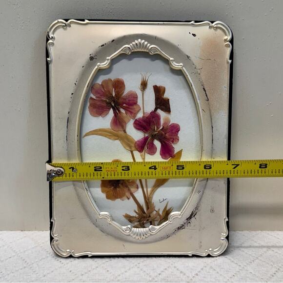 Silver Ornate Picture Frame with Botanical Accents - Picture 6 of 7